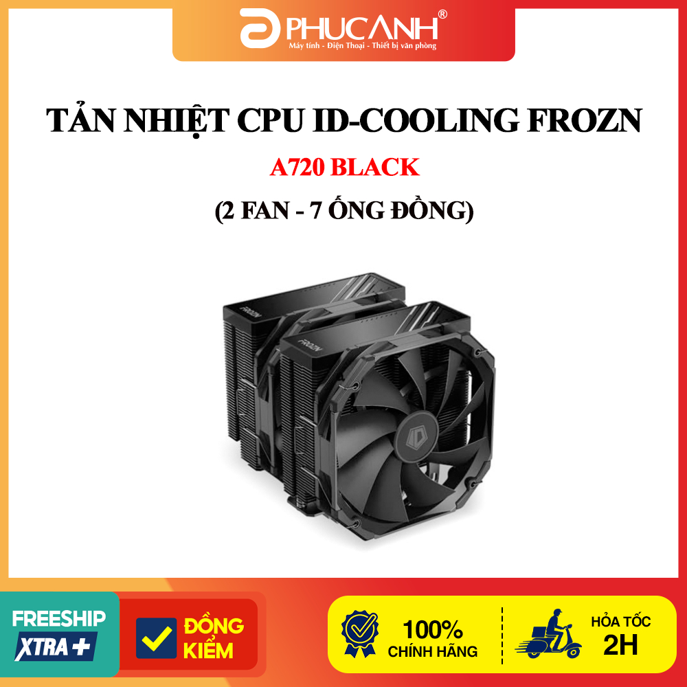 Tản nhiệt CPU ID-COOLING FROZN A720 BLACK (2 fan - 7 ống đồng)