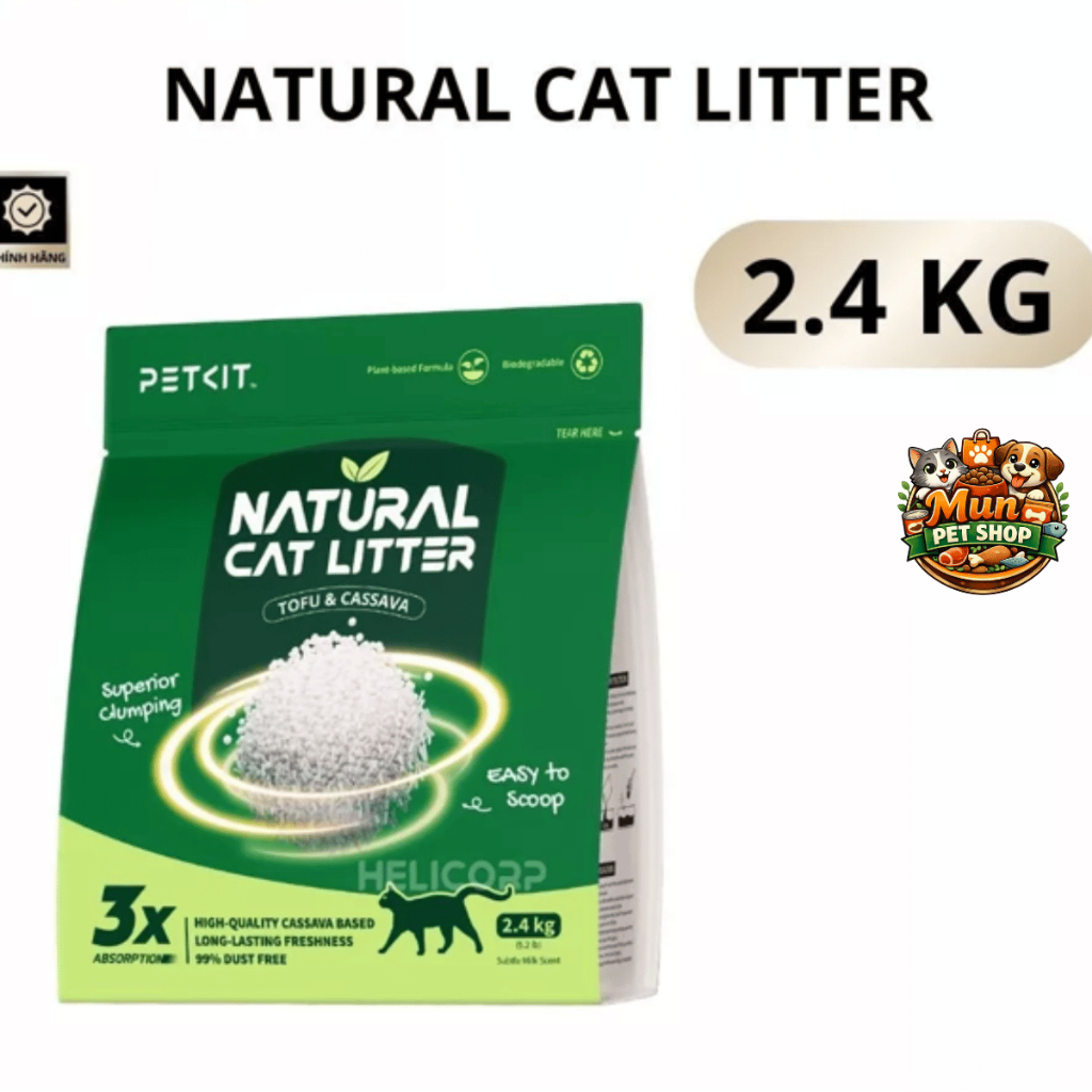 Cát sắn, cát đậu nành cho mèo, cát vệ sinh cho mèo PETKIT không mùi