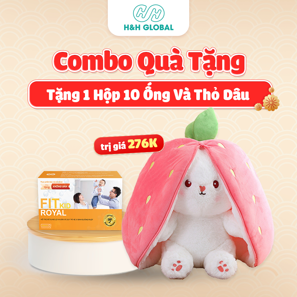 [Quà tặng không bán] Hộp FIT KID ROYAL 10 ỐNG VÀ THỎ DÂU BIẾN HÌNH