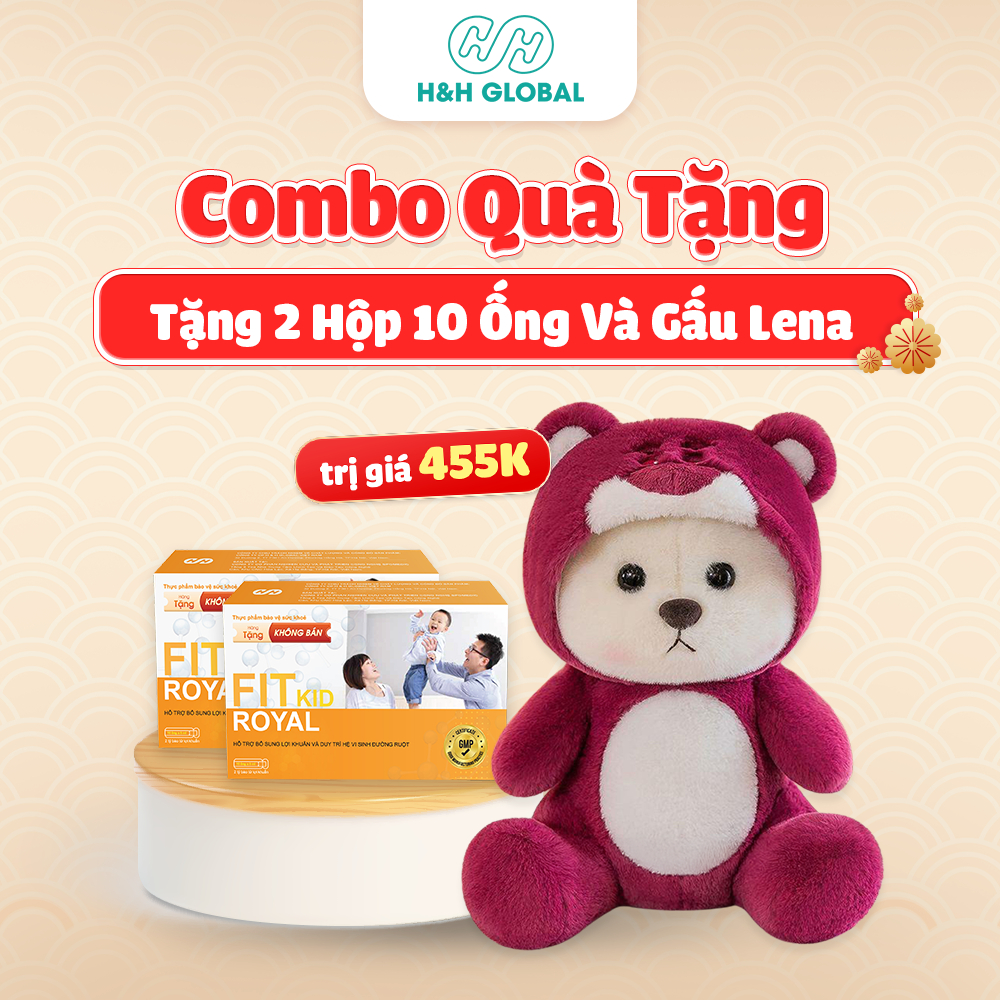 [Quà tặng không bán] Hộp FIT KID ROYAL 20 ỐNG VÀ GẤU LENA