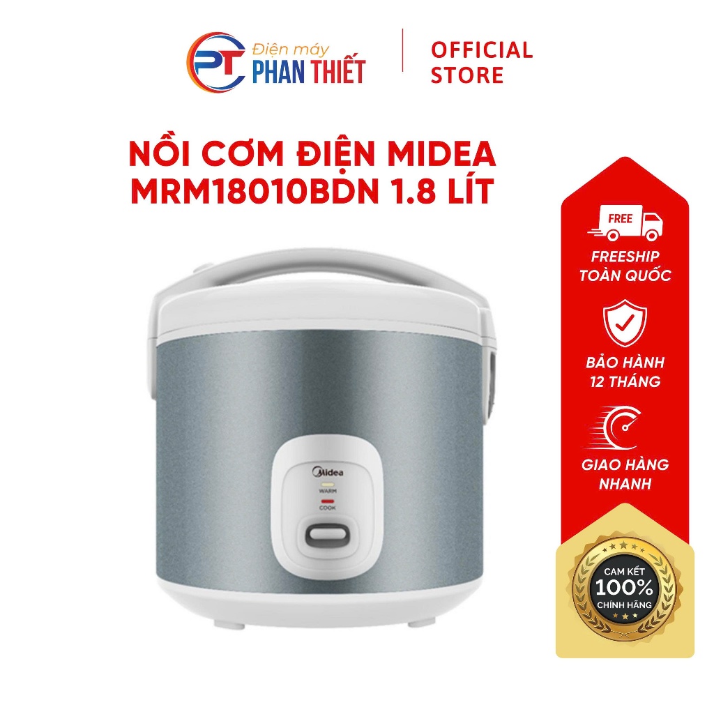 Nồi cơm điện Midea MRM18010BDN 1.8 lít - Hàng công ty chính hãng