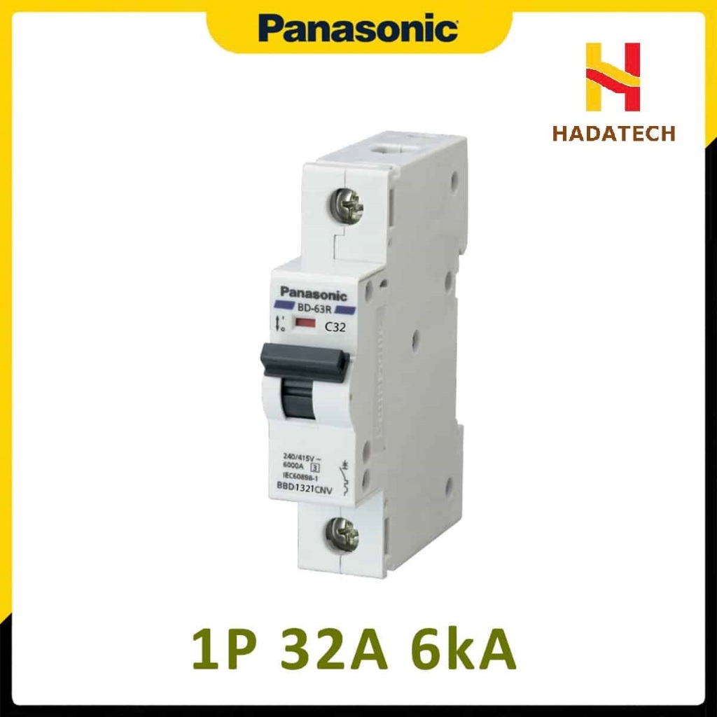Panasonic-Thiết bị đóng cắt MCB 1P 32A 6kA