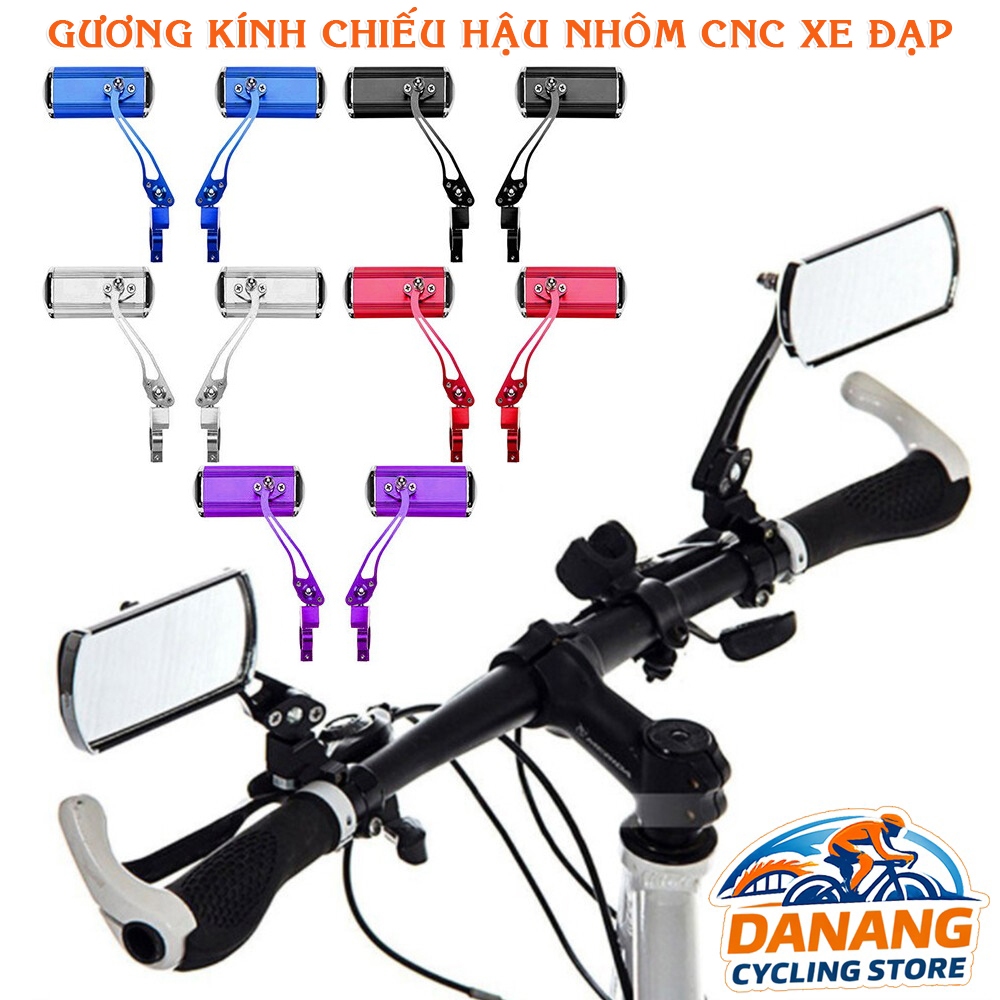 Cặp Gương Chiếu Hậu Xe Đạp Nhôm CNC – Gắn Ghi Đông 22.2mm