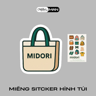 Sticker Dán Hình Túi Balo Ví Xách Áo Thun Trang Trí Nam Nữ Thương Hiệu M MIDORI