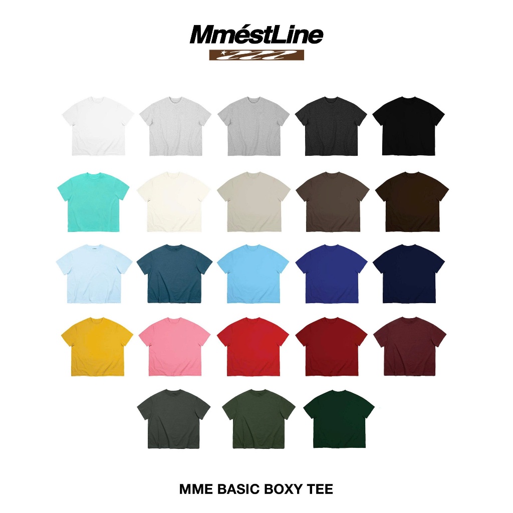 Áo thun trơn MMESTLINE Basic form Boxy vải premium Cotton