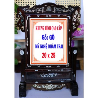 KHUNG ẢNH THỜ GỖ GÕ 20 X 25