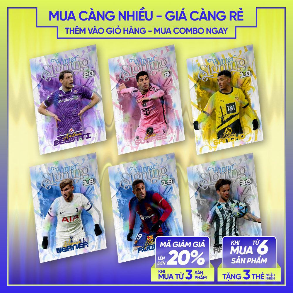 23-24 WINTER SIGNING | Thẻ cầu thủ bóng đá SKYLLECTA | Luis Suárez Sancho Henderson Matic Dier Maldi