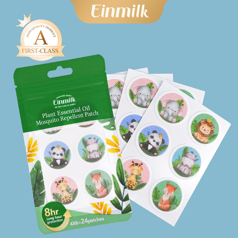[Einmilk] 24/72/120 Côn miếng Miếng Dán Chống Muỗi Trùng Cho Trẻ Em Từ Thiên Nhiên Hương Thảo Dược
