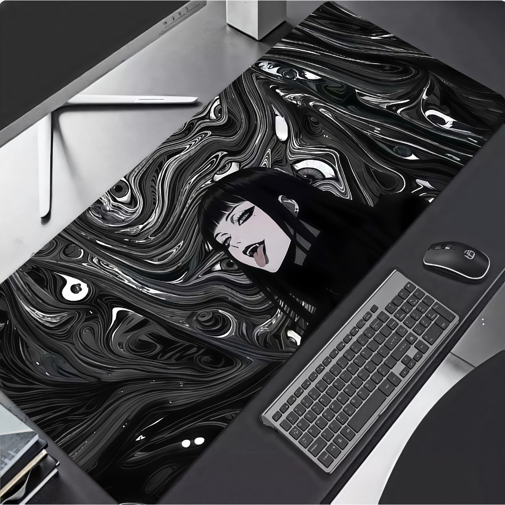Lót chuột anime girl nhiều kích thước ánh mắt cool ngầu Dark anime girl mouse pad hot trend