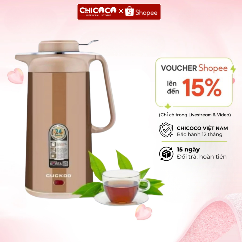 Ấm Siêu Tốc Đun Nước Giữ Nhiệt Dung Tích 3L Công Suất 1500W Chất Liệu Lõi Inox Bảo Hành 12 Tháng