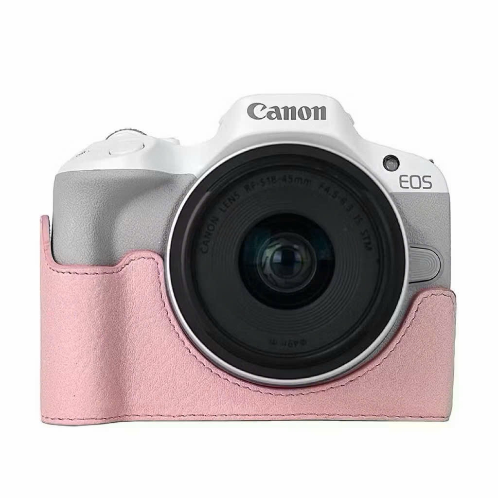 [SẴN] BAO DA HALF CASE da PU cho dòng Canon 𝐑𝟓𝟎/𝐑𝟏𝟎𝟎 - Vỏ Ốp Máy Ảnh