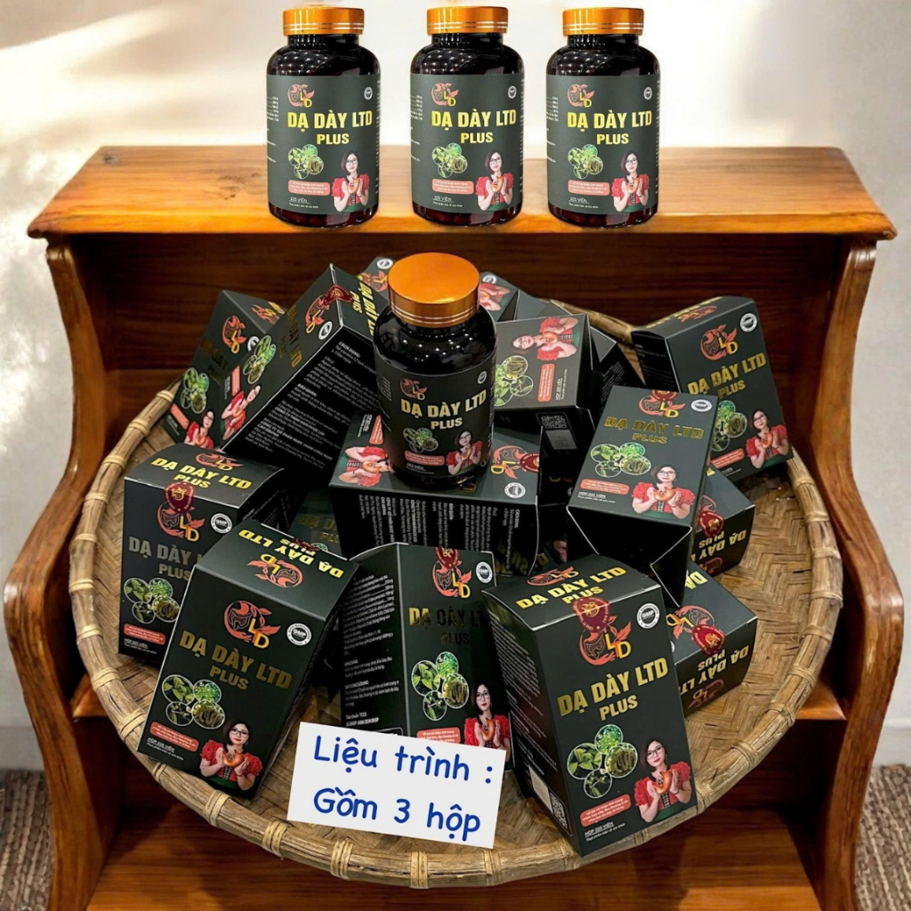Liệu trình 3 hộp Dạ dày LTD Plus chính hiệu (225 viên nang), dạ dày đại tràng LTD