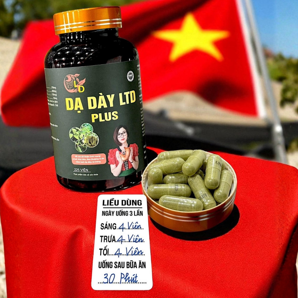Dạ dày LTD Plus chính hiệu (225 viên nang), dạ dày đại tràng LTD