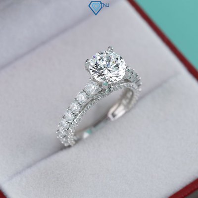 Nhẫn bạc nữ xi bạch kim đá chủ viền đính full đá sang trọng NNXK0019 - Trang Sức TNJ