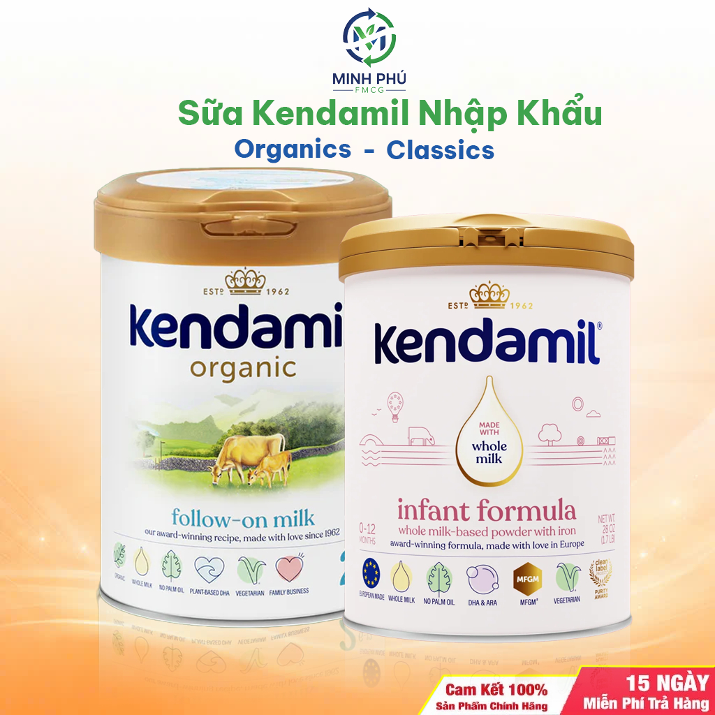 [DATE mới ] Sữa Kendamil Organic Và Classic Số 1 2 3  Anh Quốc 800g Chính Hãng