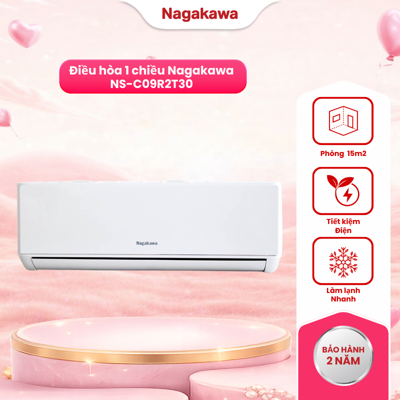 Điều hòa 1 chiều 9000/12000BTU Nagakawa NS-C09(C12)R2T30 - Bảo hành 2 năm tại nhà