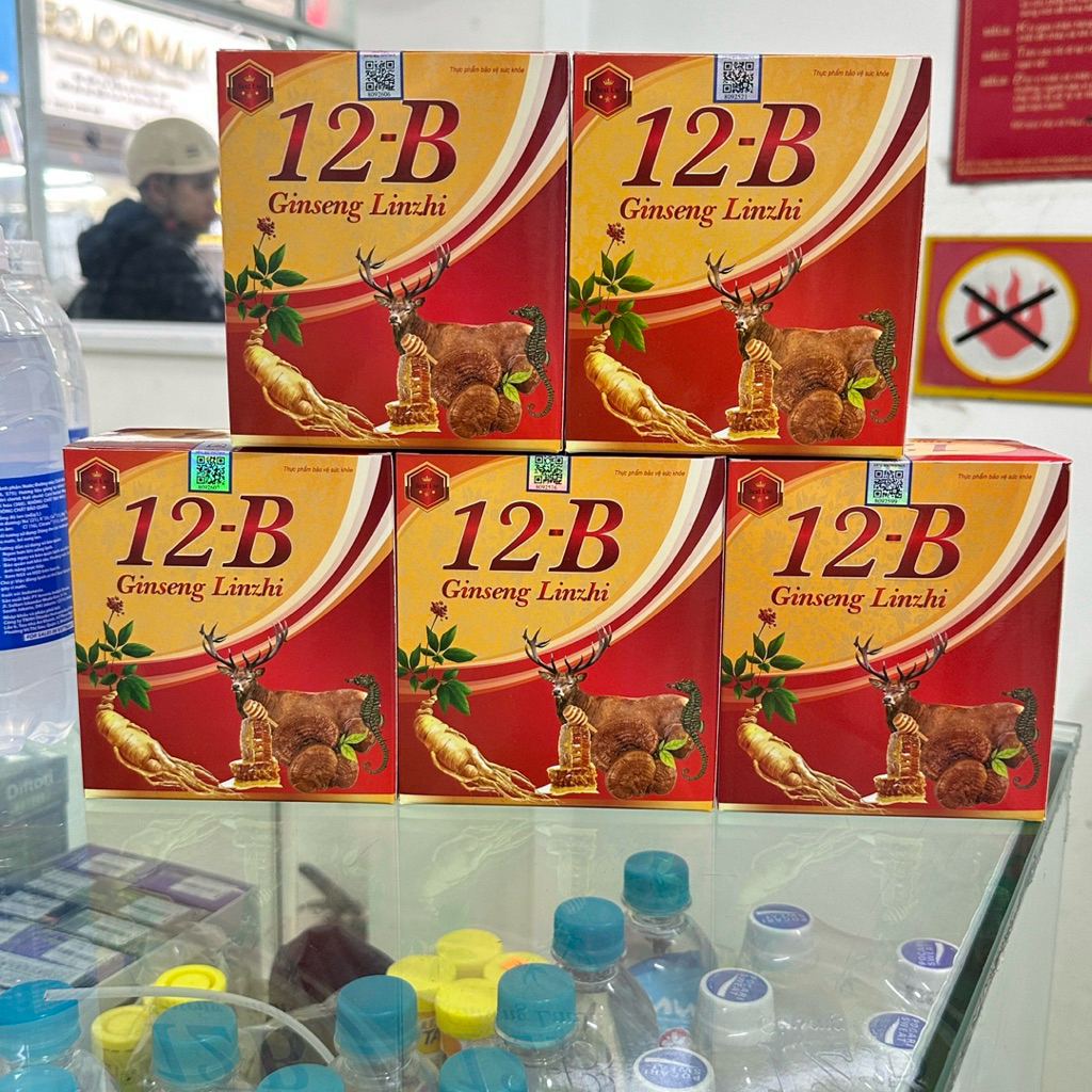 12B Ginseng Linzhi Nhân Sâm Linh Chi Đông Trùng Hạ Thảo Vitamin B Hỗ trợ tăng cường sức khỏe, giảm m