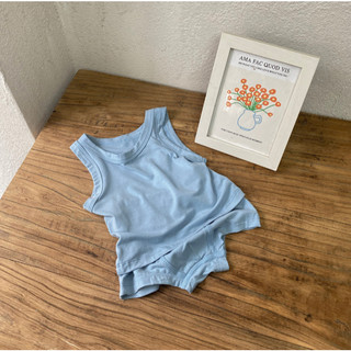 Set Đồ Thun Lạnh Bé Trai Bé Gái – Bộ Ba Lỗ Short Co Giãn 4 Chiều