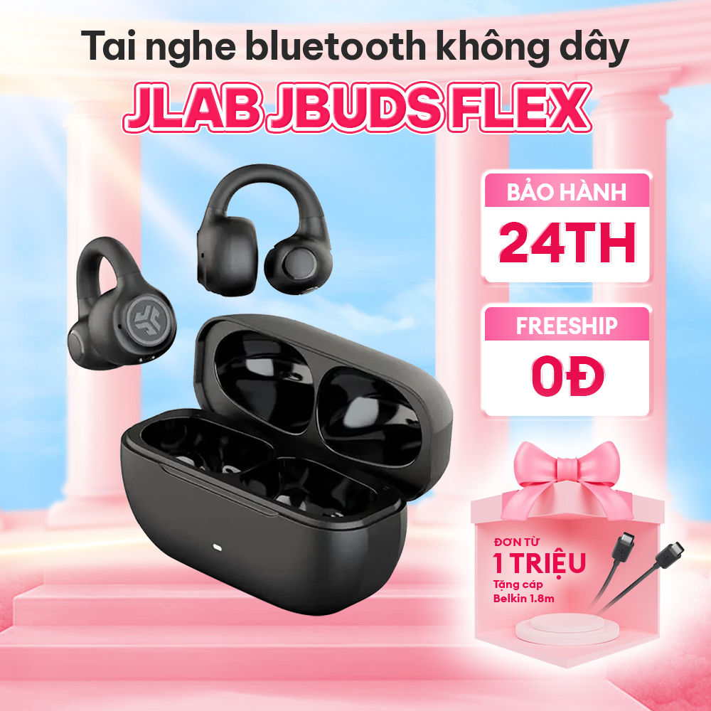 Tai nghe Open-Ear True Wireless JLab Jbuds Flex | Khử tiếng ồn Micro | Kháng nước IPX4 | 21H nghe nh