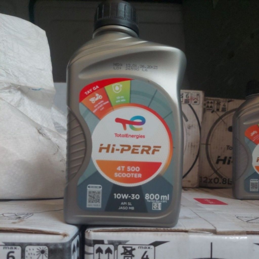 dầu xe tay ga totalEnegies 4T500 SCOOTER 10w30 API SL JASO MB  800ml