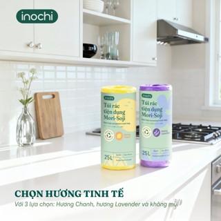 Túi rác tiện dụng Mori có quai hương Inochi, hương lavender, hương chanh tiêu chuẩn xuất khẩu châu âu inochi