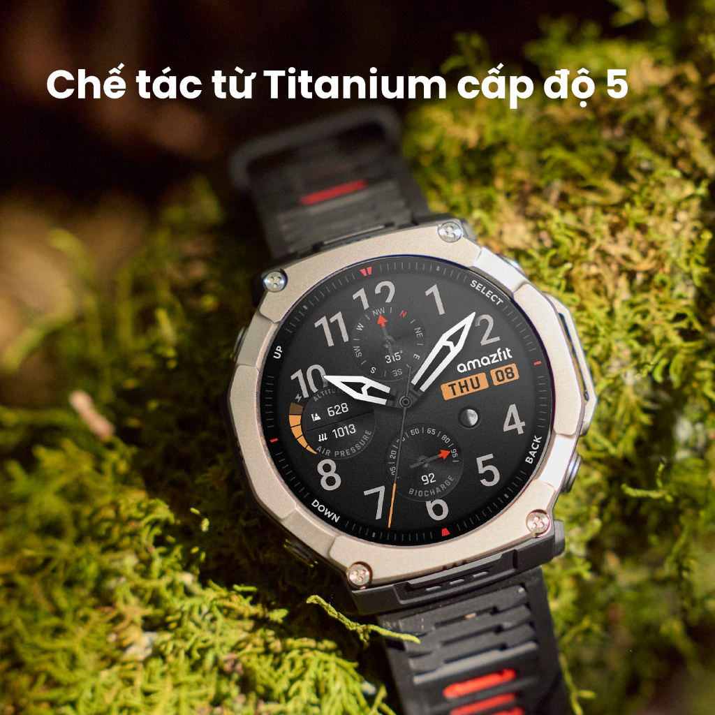 Đồng hồ thông minh Amazfit T-Rex Ultra 2 | Lưng Titanium | Voice Memo | Grade Adjusted Pace- Hàng chính hãng - BH 12th | BigBuy360 - bigbuy360.vn