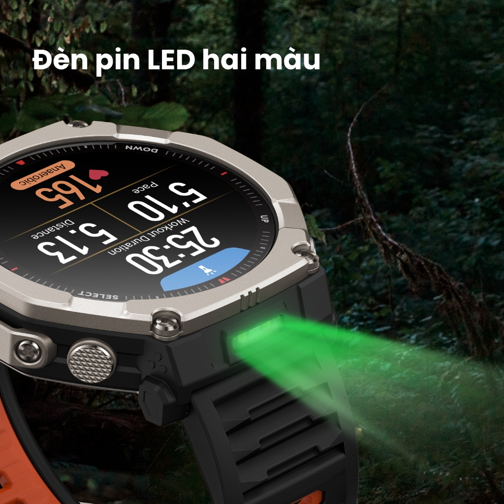 Đồng hồ thông minh Amazfit T-Rex Ultra 2 | Lưng Titanium | Voice Memo | Grade Adjusted Pace- Hàng chính hãng - BH 12th | BigBuy360 - bigbuy360.vn
