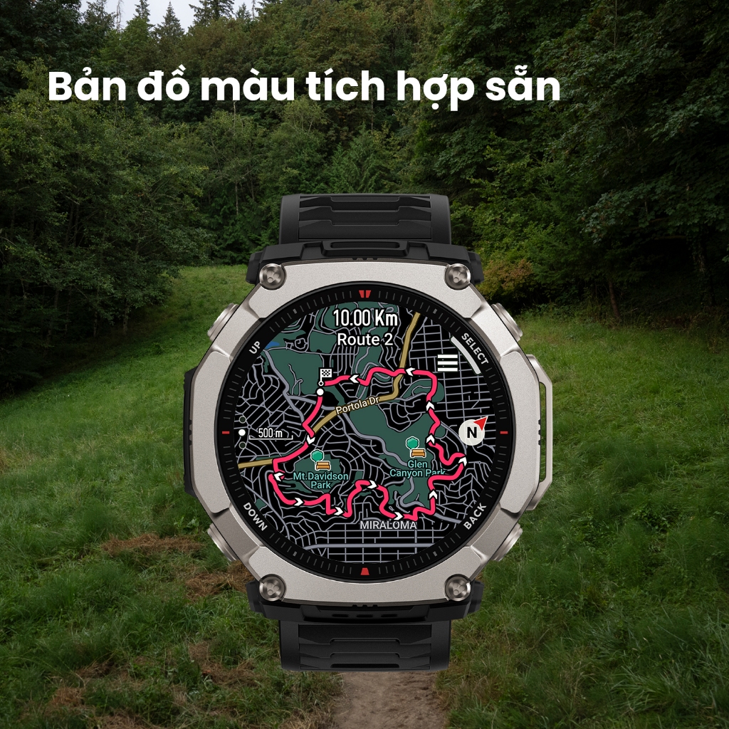 Đồng hồ thông minh Amazfit T-Rex Ultra 2 | Lưng Titanium | Voice Memo | Grade Adjusted Pace- Hàng chính hãng - BH 12th | BigBuy360 - bigbuy360.vn