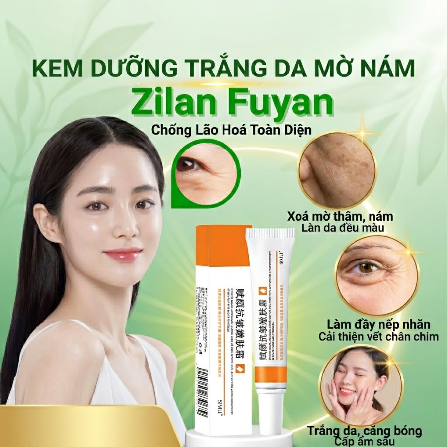 Kem Mờ Nám Mờ Vết Nhăn Zilan Fuyan Retinol Collagen, Dưỡng Da Sáng Mịn, Chống Lão Hóa Hiệu Quả