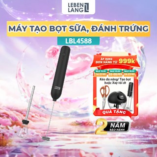 Máy đánh trứng đánh bọt cafe cầm tay mini Lebenlang LBL4588, 2 tốc độ, sạc pin usb - chính hãng