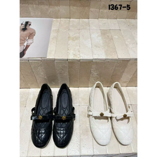 HÀNG CÓ SẴN 🎀Ballet Belle🎀 Giày Búp Bê Ballet Độn Đế 2.5cm Quai Hoa Trần Chỉ Da Mềm Meibaiyi 1367-5