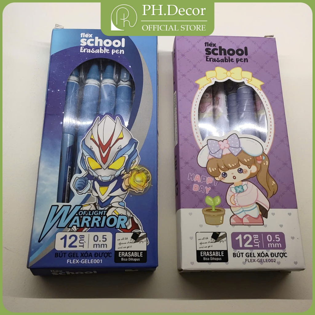 [XẢ KHO] Bút Gel Xóa Được Flex School FLEX-GELE001/GELE002 – Ngòi 0.5mm | Chính Hãng