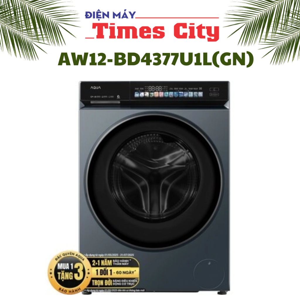 Máy giặt Aqua Inverter 12 kg AW12-BD4377U1L(GN)