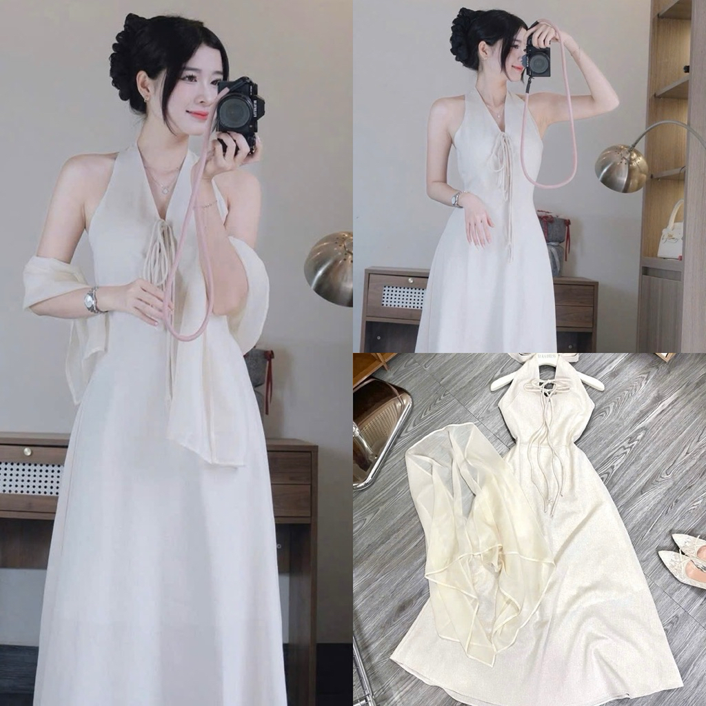 ĐẦM TAY BỒNG CỔ YẾM