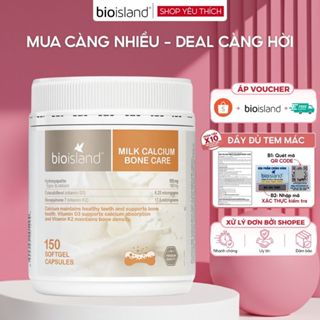 Canxi hữu cơ BioIsland Bone Care bổ sung canxi cho mẹ bầu và trẻ em phòng chống còi xương dị tật và phát triển hệ xương