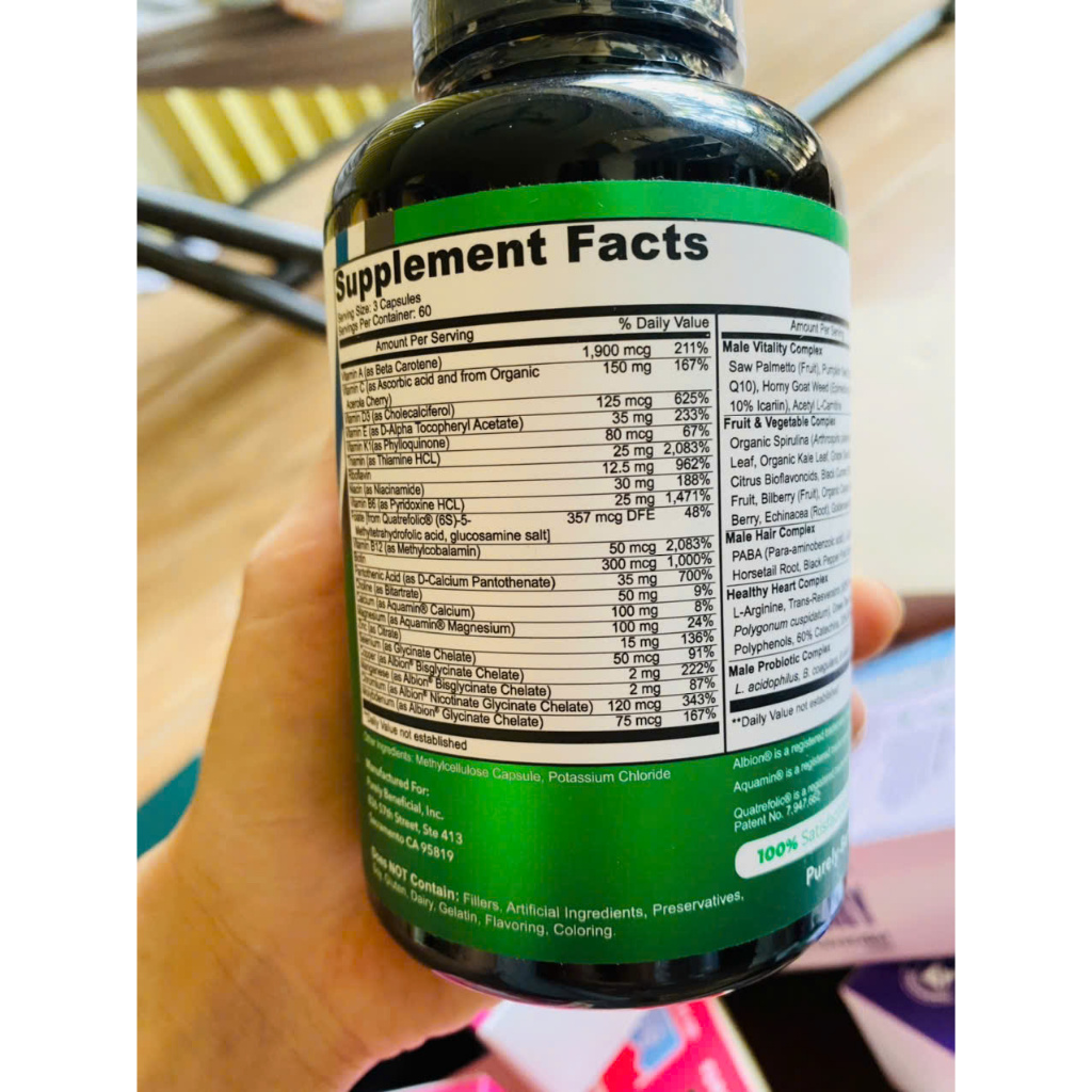 Purely Beneficial’s - M;e/n’s Wh;ol.e F.o'o/d Mu/lt'iVit;a'min is spec;if;ica;lly de;sig,ne;d to mee