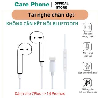 Tai nghe dây chân dẹt KHÔNG CẦN KẾT NỐT BLUETOOTH có mic cho táo 7/8Plus/X/Xr/XsMax/11/12/13/14ProMax