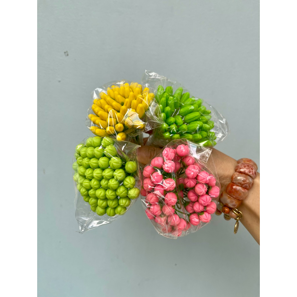 Nụ đào đất sét se chân( 1 bó 50 cái)