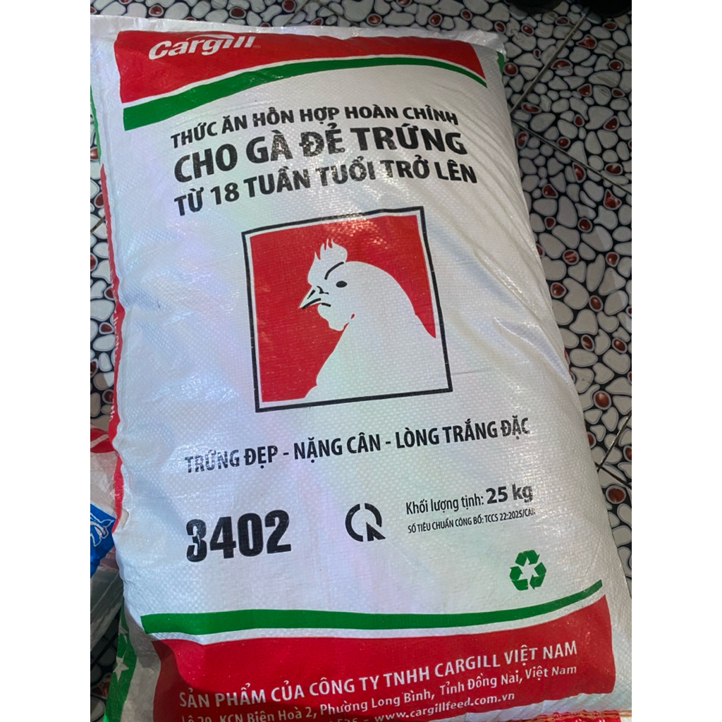 [10kg-25kg] Cám , thức ăn gà đẻ hãng Cargill mã 3402