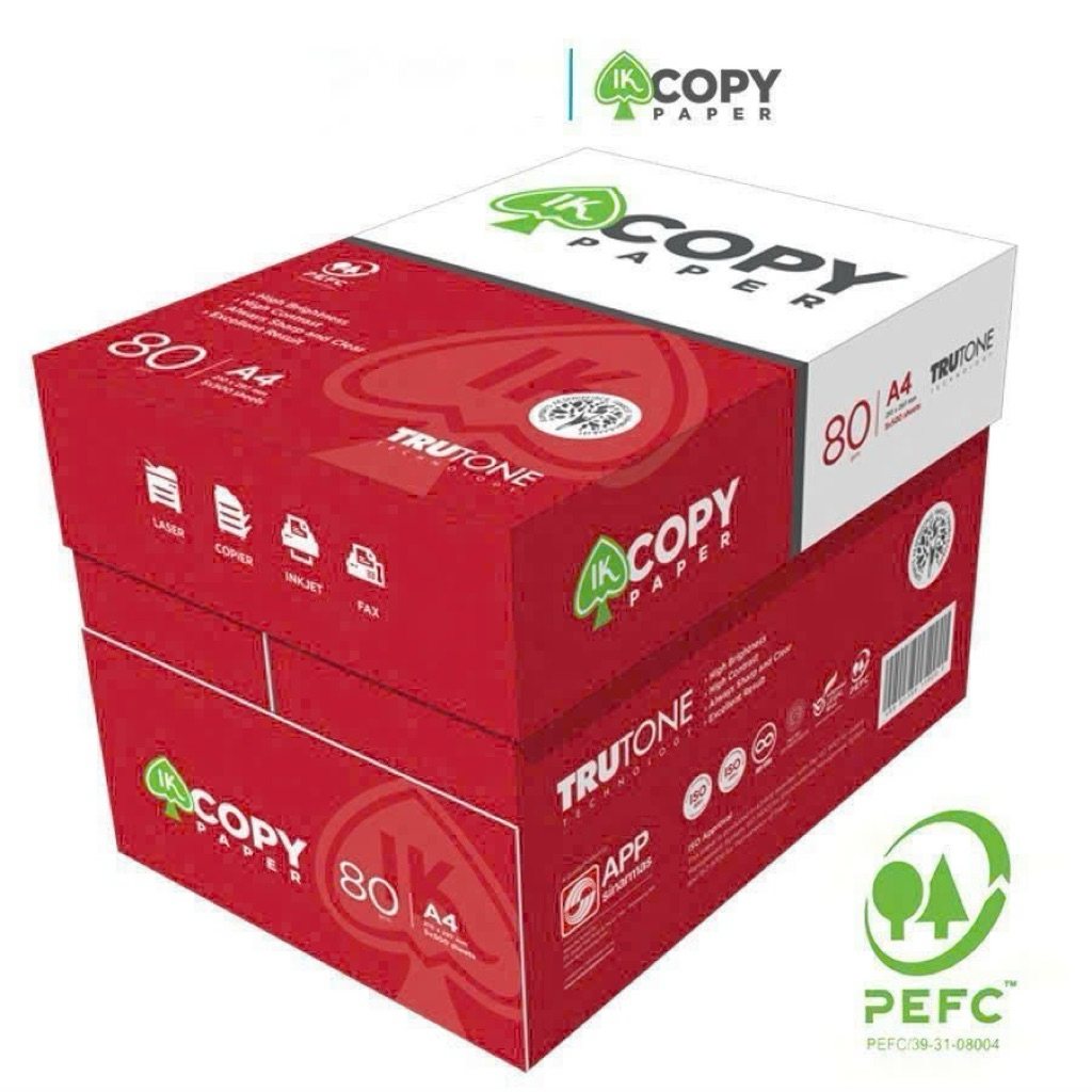 Combo 5 Ream giấy A4 80 gsm IK Copy (500 tờ) - Hàng nhập khẩu