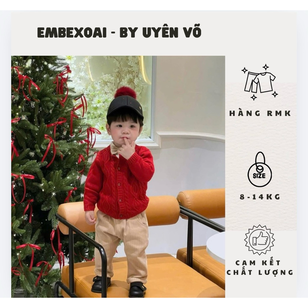 SET CÔNG TỬ ETTOI RMK TRUNG,GỒM SET ÁO QUẦN + CADIGAN + NƠ