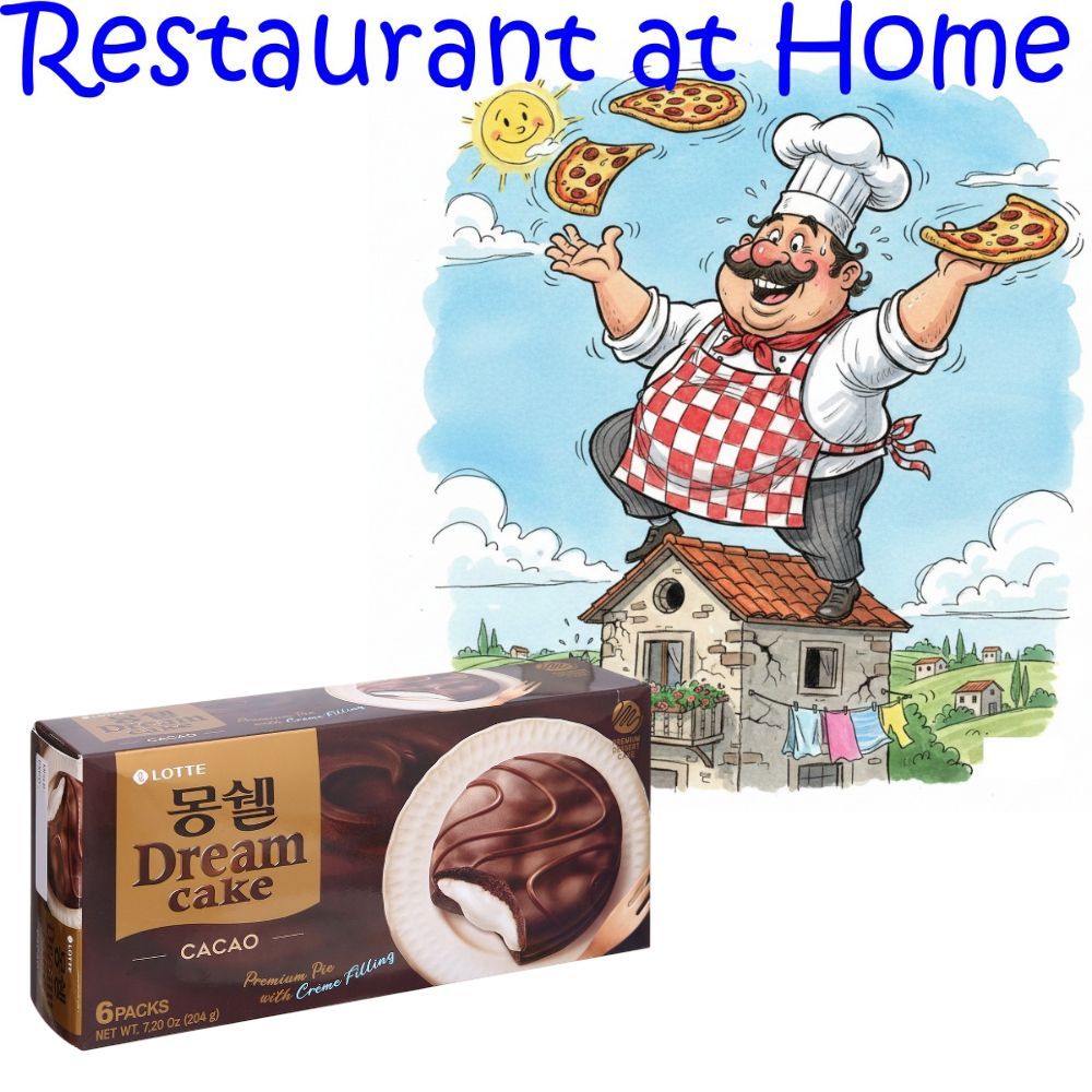 Bánh Chocopie Dream Cacao Lotte 204g, Bánh Bông Lan Vị Cacao Đậm, Lớp Kem Mềm Mịn