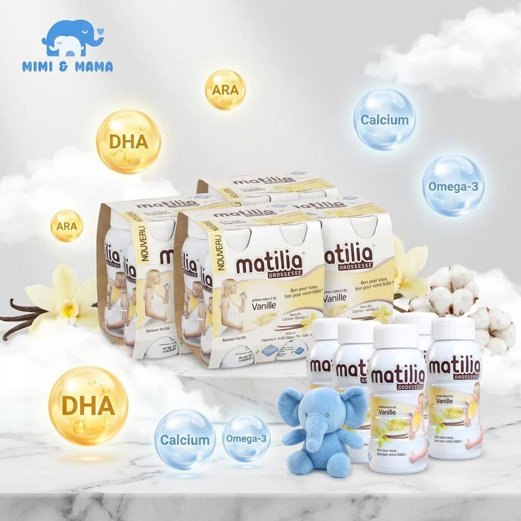 [SET 5 LỐC] Sữa Bầu Matilia Pháp 05 Lốc Vị Vani Date 22/4/2026