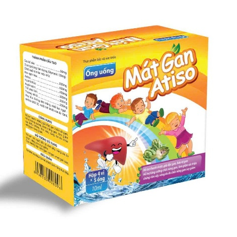 (Hiệu quả tốt) Siro Mát gan Atiso cho bé, giúp giải độc gan, thanh nhiệt mát gan  hộp 20 ống