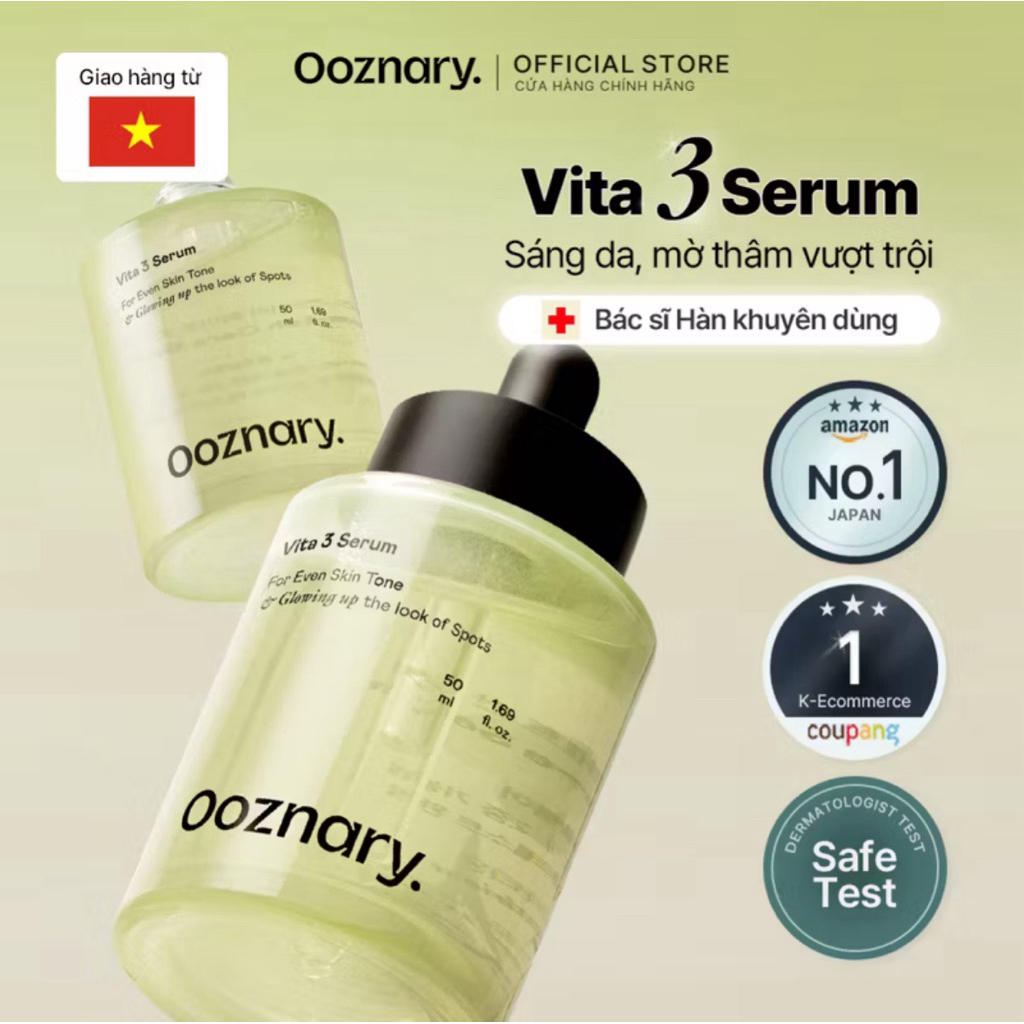 [Chính hãng brand không hộp] Không nhận đừng đặt Serum Ooznary Vita3 Serum dưỡng sáng mờ thâm 50ml