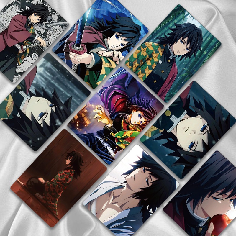 Set 50 Thẻ Ảnh Lomo Tomioka Giyu, Card Hologram Kimetsu No Yaiba card bo góc