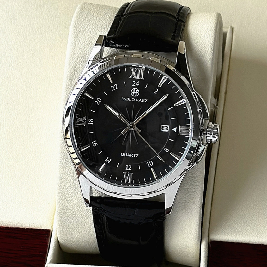 Đồng hồ nam chính hãng PABLO RAEZ dây da cao cấp có lịch ngày dạ quang cao cấp U850 CARIENT