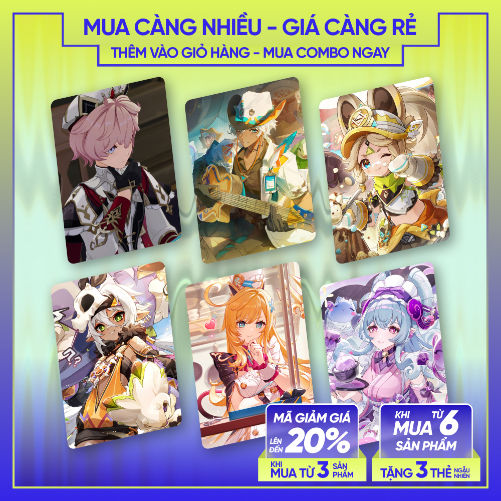 MIZUKI IFA IANSAN KACHINA DAHLIA ESCOFFIER | Thẻ nhân vật GENSHIN IMPACT | CARD BO GÓC