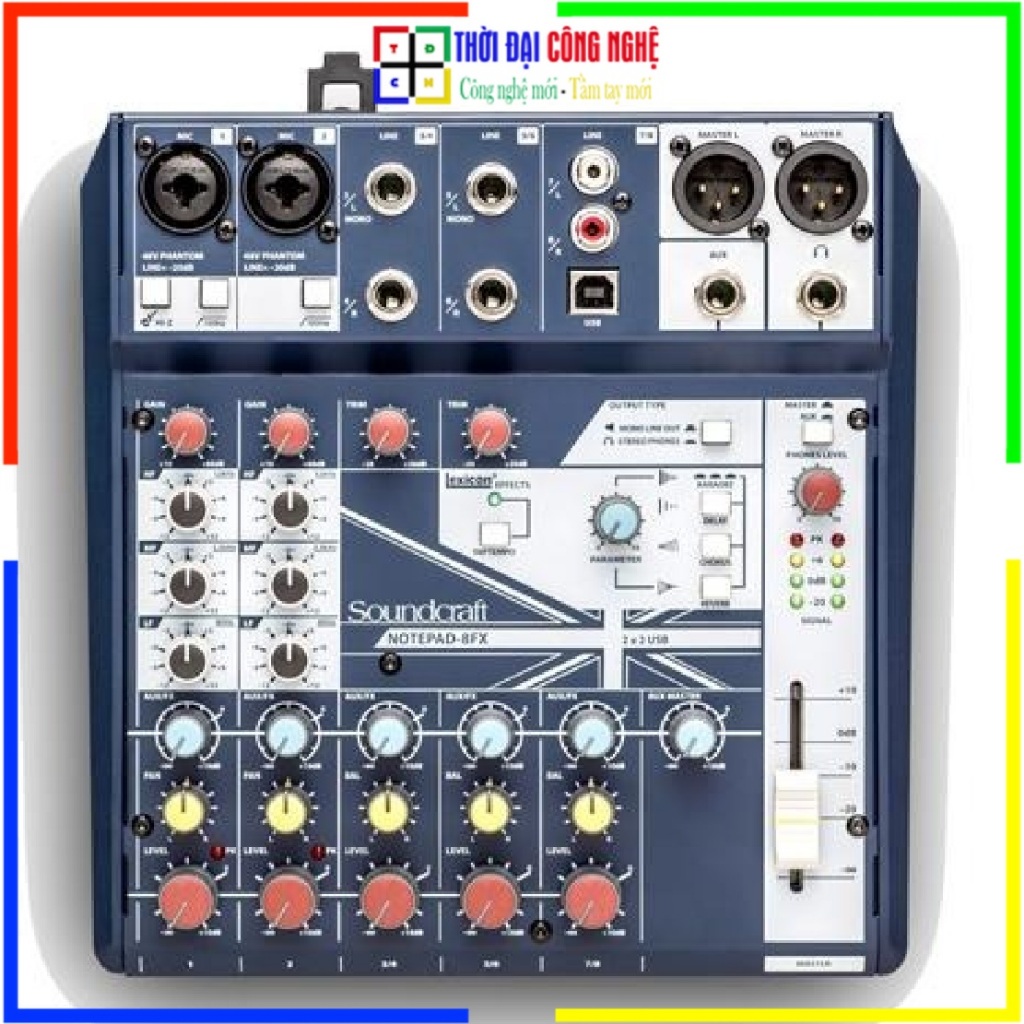 Mixer Soundcraft Notepad-8FX - Tích Hợp Hiệu Ứng Lexicon - Hàng Anh Duy - Bảo Hành 12 Tháng - 1 Đổi 