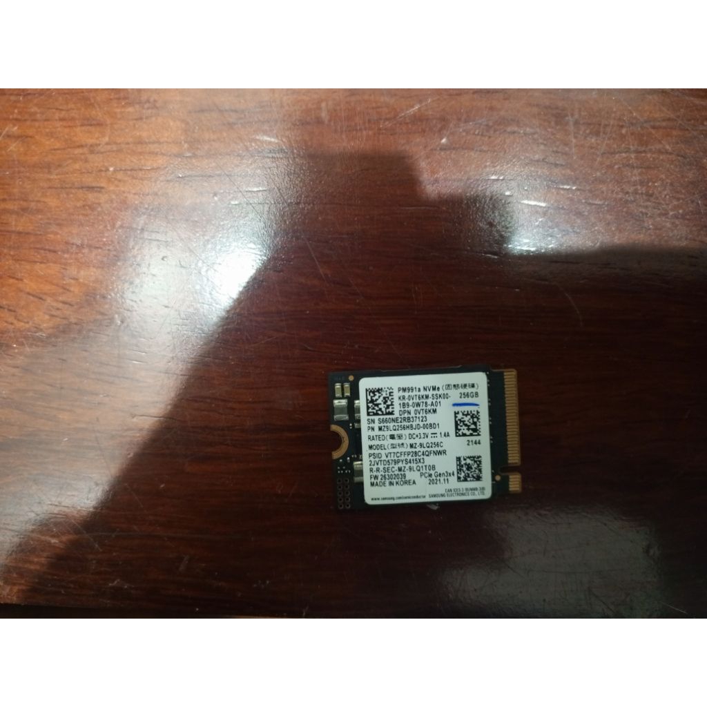 Ổ cứng chính hãng SSD M2-PCIe 256GB Samsung PM991a NVMe